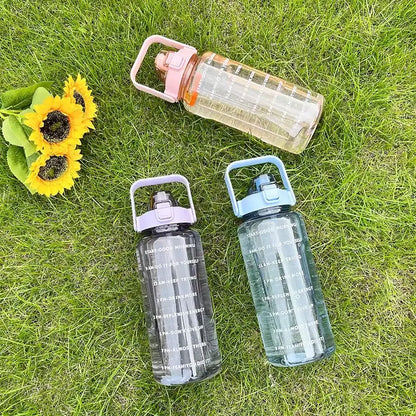 Motivational Water Bottle With Time Labeling(SA2408-221) Apricot Purple
