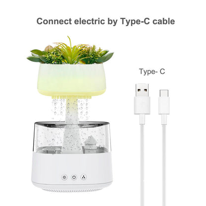 Rain Humidifier With 7 Colors Light-SA2411-61 Apricot
