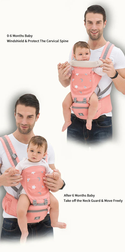 Multifunctional Baby Carrier for Newborn to Toddlers-SA2408-181(PINK) Blankets Apricot