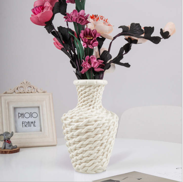 Nordic Style Vase Container (SA2510-086) Candle Stand Apricot White