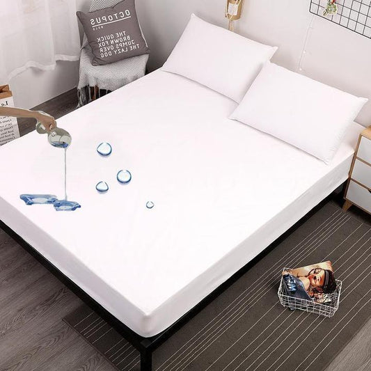 Terry Waterproof Mattress Protector-White Terry Waterproof Mattress Protector Apricot