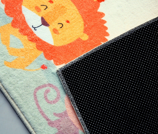 Kids Anti-Slip Door Mat (314)5408-Lion Door Mats Apricot   