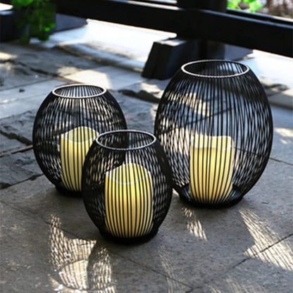 Metal Candle Stand-Black(SA2405-20) Candle Stand Apricot