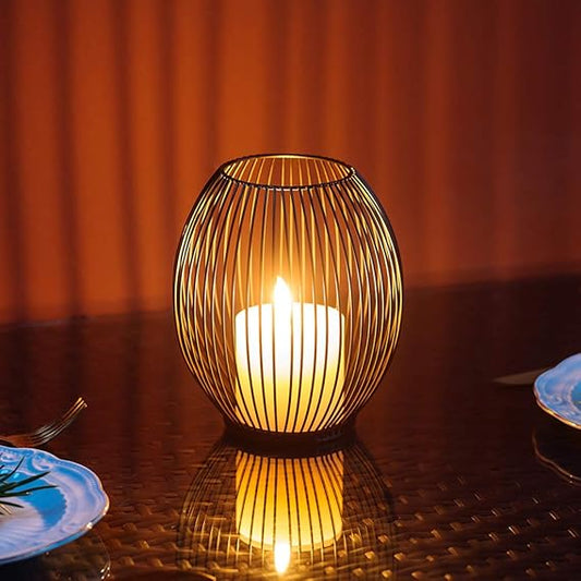 Metal Candle Stand-Black(SA2405-20) Candle Stand Apricot
