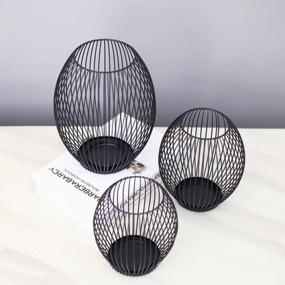 Metal Candle Stand-Black(SA2405-20) Candle Stand Apricot