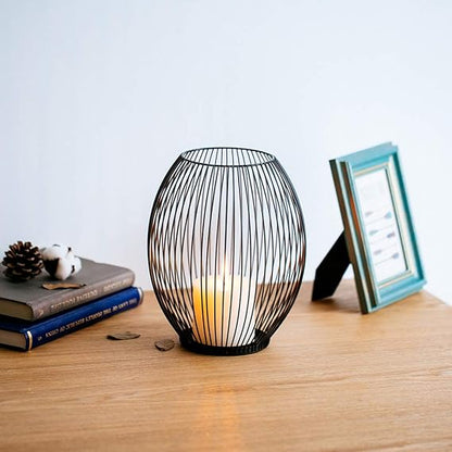 Metal Candle Stand-Black(SA2405-20) Candle Stand Apricot