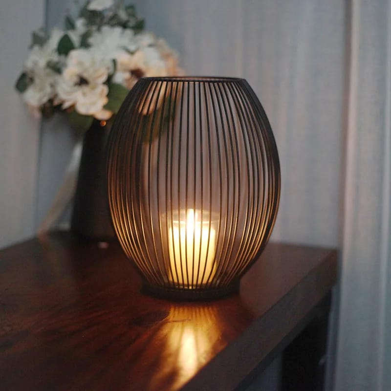 Metal Candle Stand-Black(SA2405-20) Candle Stand Apricot