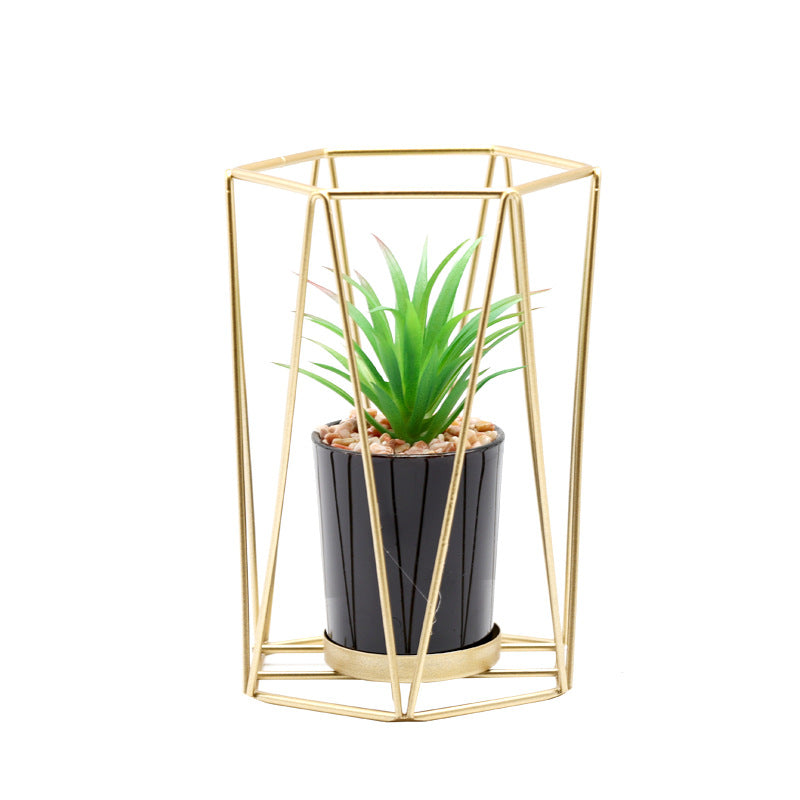 Metal Pot Stand Cylindrical-Golden(SA2405-154) Candle Stand Apricot