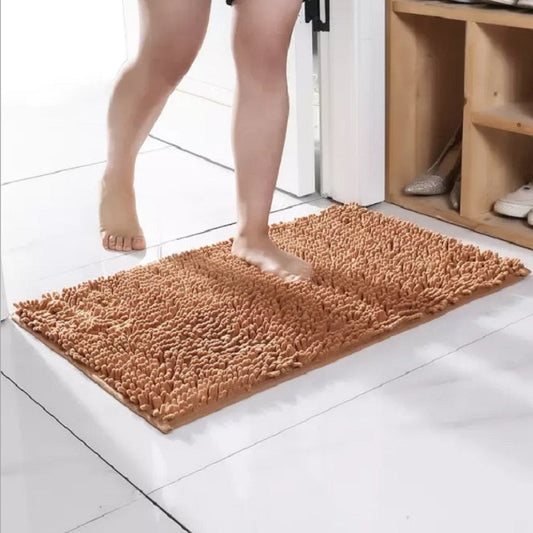 Microfiber anti Slip Bath Mat-Beige Bath Mats Apricot   