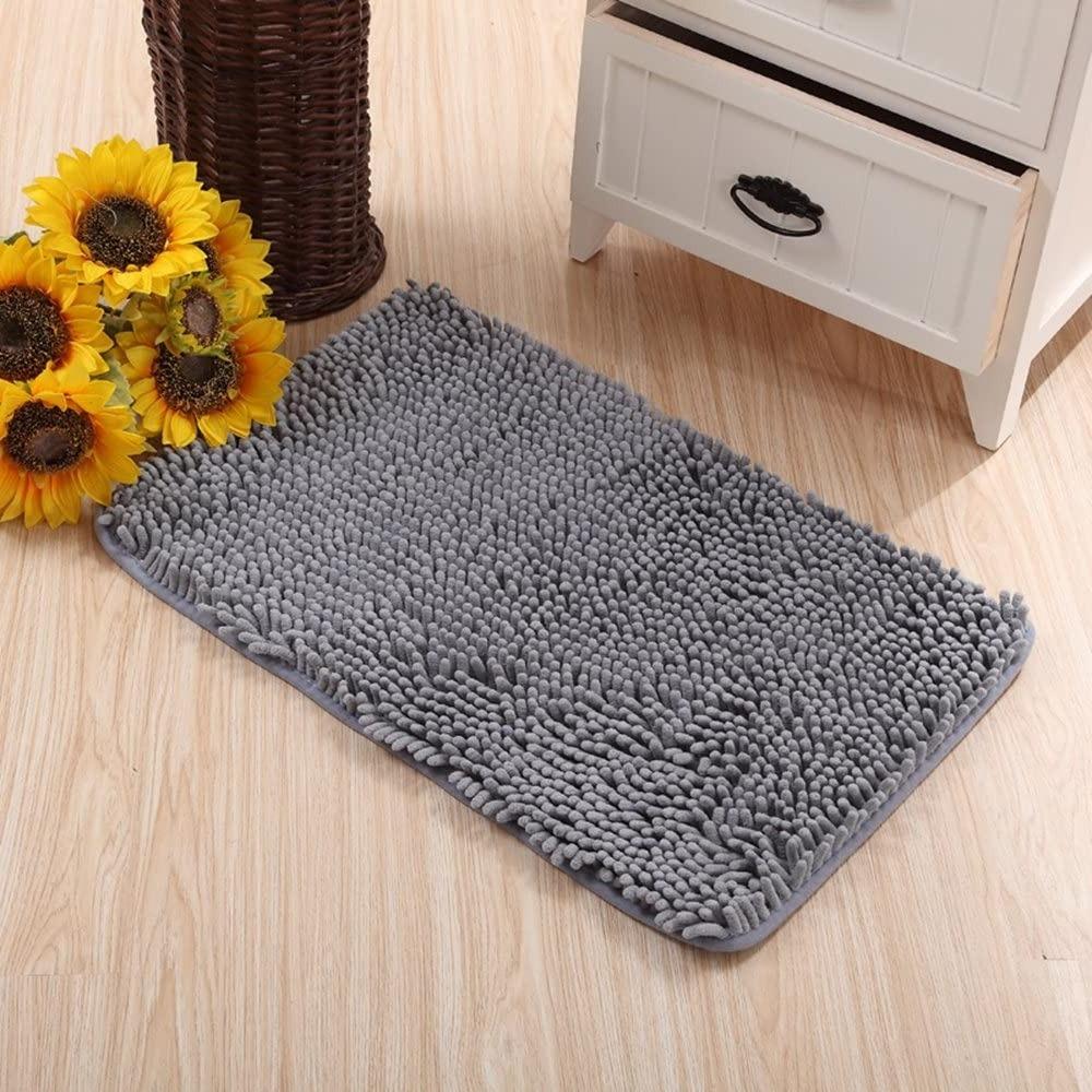 Microfiber anti Slip Bath Mat-10421 Grey Bath Mats Apricot   