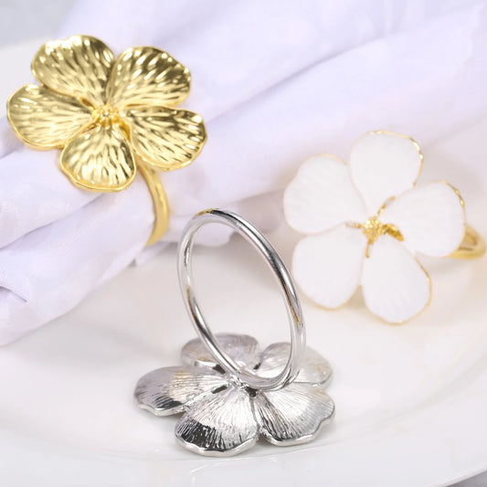 Napkin Holder Rings-Golden Jasmin Kitchen Apricot   