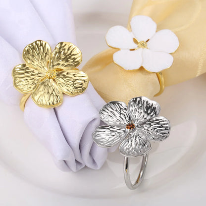Napkin Holder Rings-Golden Jasmin Kitchen Apricot   