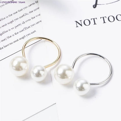 Napkin Holder Rings-Silver Pearls Kitchen Apricot   