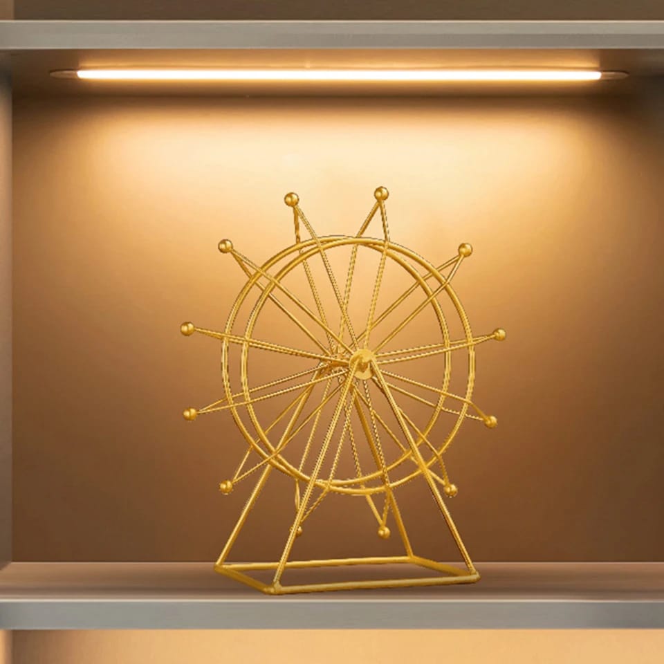 Nordic creative rotating Ferris5537 wheel(SA2405-156) Candle Stand Apricot