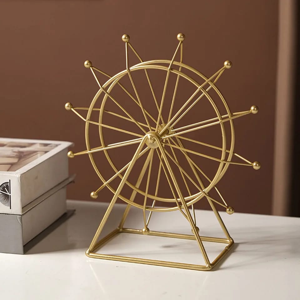 Nordic creative rotating Ferris5537 wheel(SA2405-156) Candle Stand Apricot