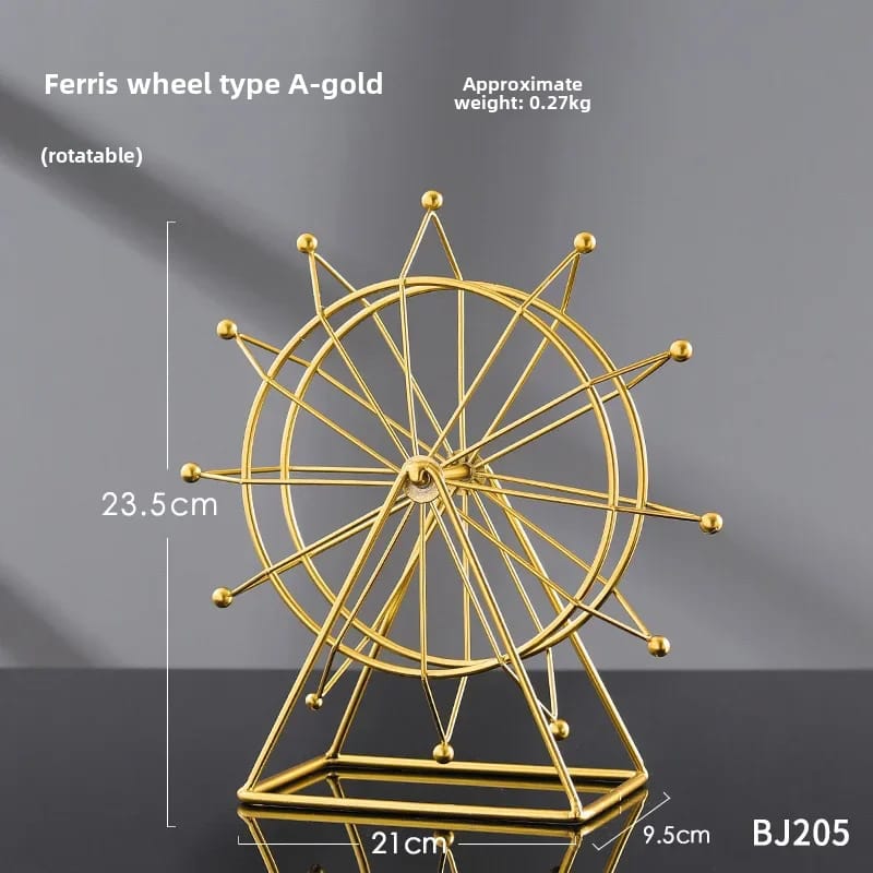 Nordic creative rotating Ferris5537 wheel(SA2405-156) Candle Stand Apricot