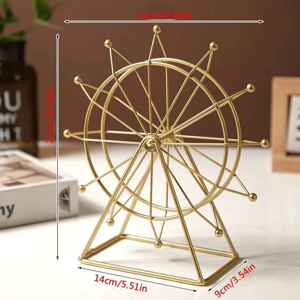 Nordic creative rotating Ferris5537 wheel(SA2405-156) Candle Stand Apricot