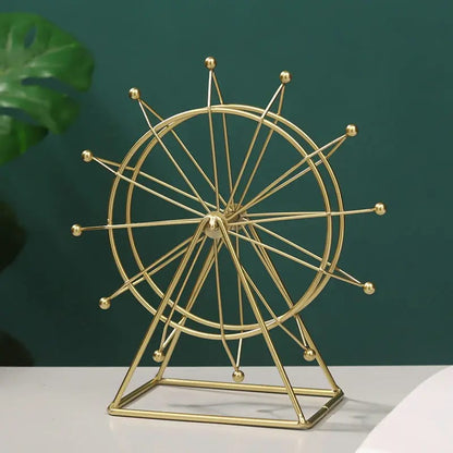 Nordic creative rotating Ferris5537 wheel(SA2405-156) Candle Stand Apricot