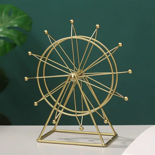 Nordic creative rotating Ferris5537 wheel(SA2405-156) Candle Stand Apricot