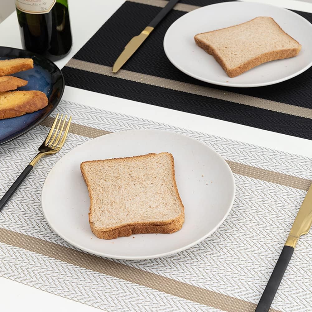 PVC Table Place Mats-Beige Weaves Table Mats Apricot   