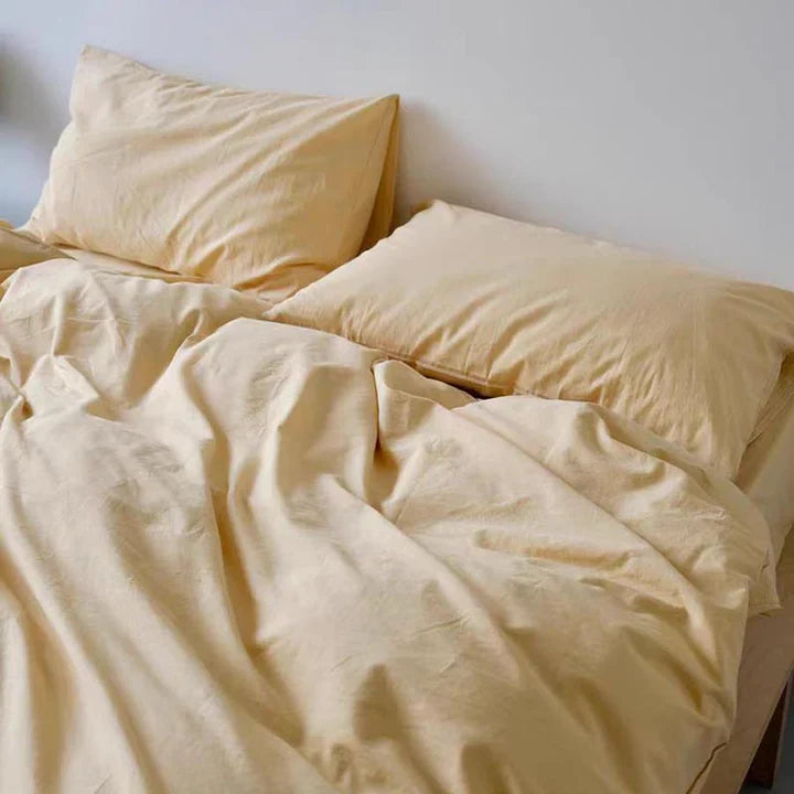 8 PCs Winter Razai Set-Solid Beige Comforters Apricot