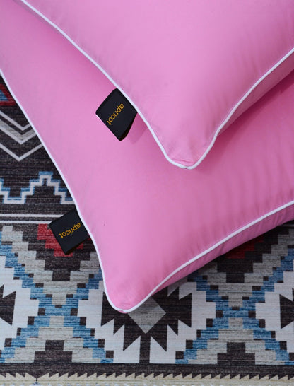 Pillows Pair Dyed(3330)-Mouve FILLINGS The Apricot Linen   
