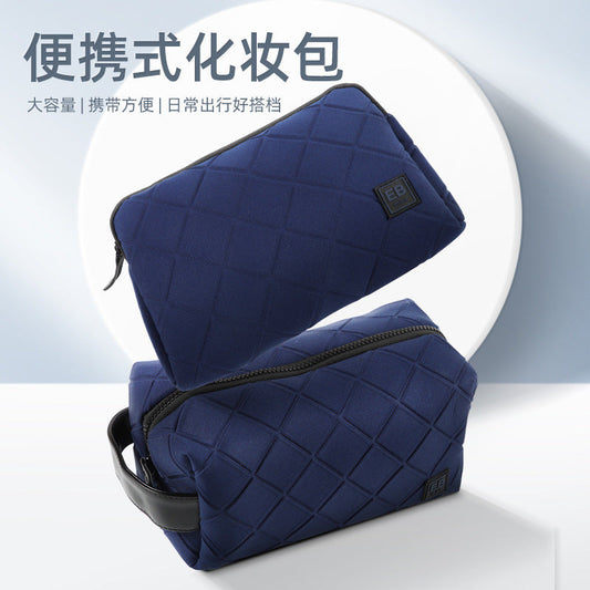 Portable Makeup Organizer Bag(SA2405-48)-Blue Cosmetic Pouches Apricot