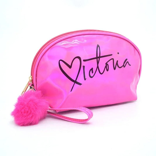 Portable Makeup Organizer Bag Victoria-Pink Cosmetic Pouches Apricot
