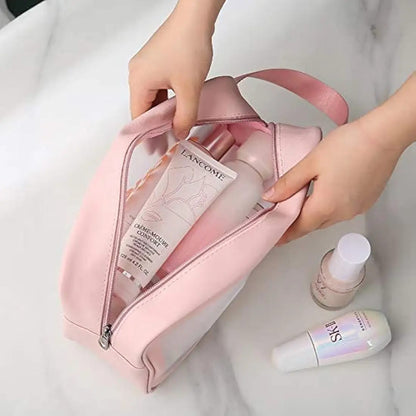 Portable Makeup Organizer Bag WASHBAG-(5738)Pink Small(SA2405-118) Cosmetic Pouches Apricot