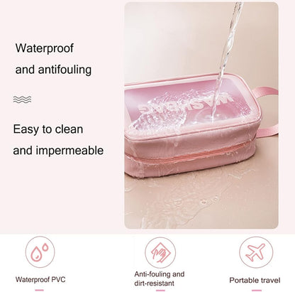 Portable Makeup Organizer Bag WASHBAG-(5738)Pink Small(SA2405-118) Cosmetic Pouches Apricot