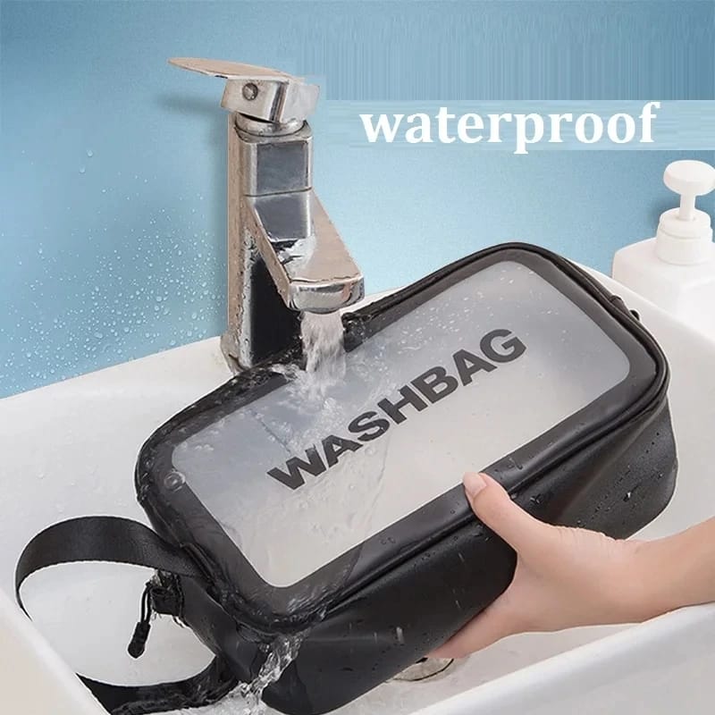 Portable Makeup Organizer Bag WASHBAG-Black Large 14626(SA2405-119) Cosmetic Pouches Apricot