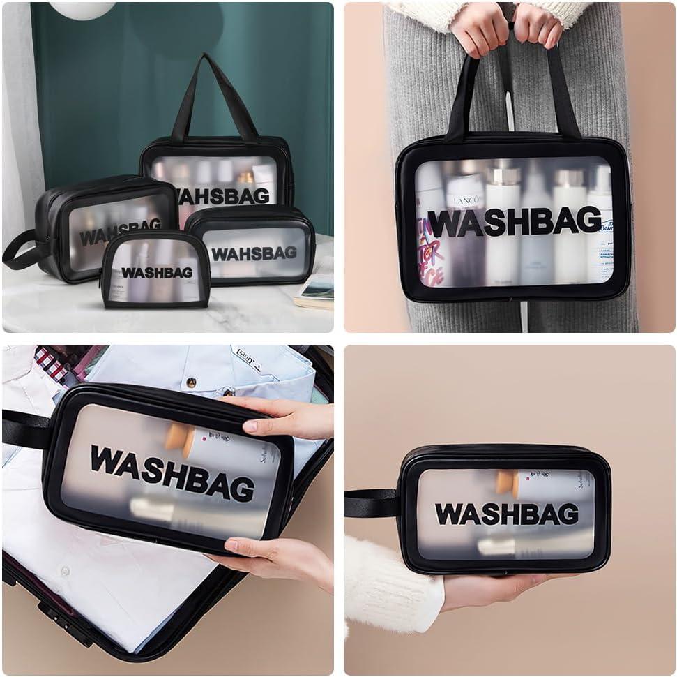 Portable Makeup Organizer Bag WASHBAG-Black14627 Small(SA2405-120) Cosmetic Pouches Apricot