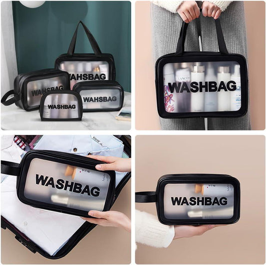 Portable Makeup Organizer Bag WASHBAG-Black14627 Small(SA2405-120) Cosmetic Pouches Apricot