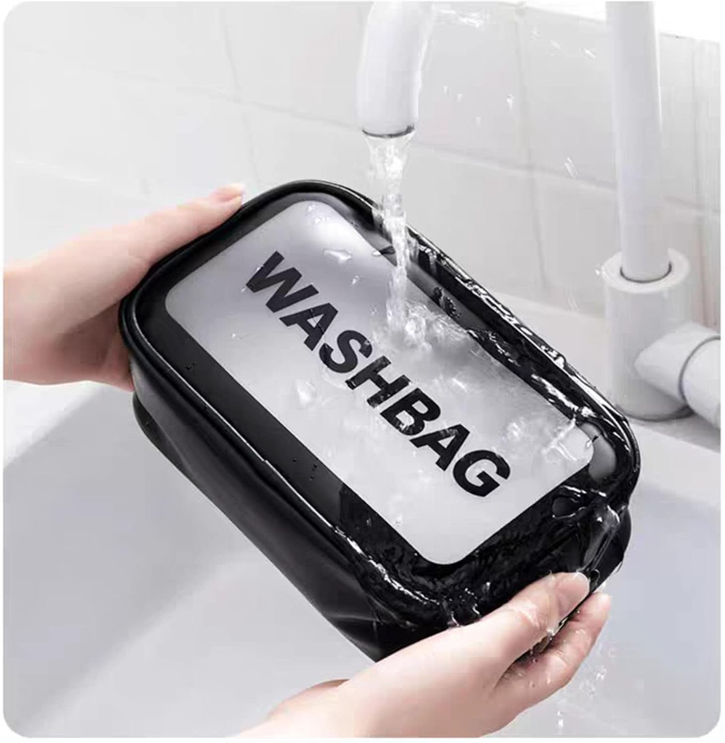 Portable Makeup Organizer Bag WASHBAG-Black14627 Small(SA2405-120) Cosmetic Pouches Apricot