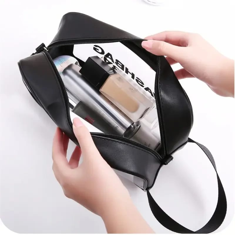 Portable Makeup Organizer Bag WASHBAG-Black14627 Small(SA2405-120) Cosmetic Pouches Apricot