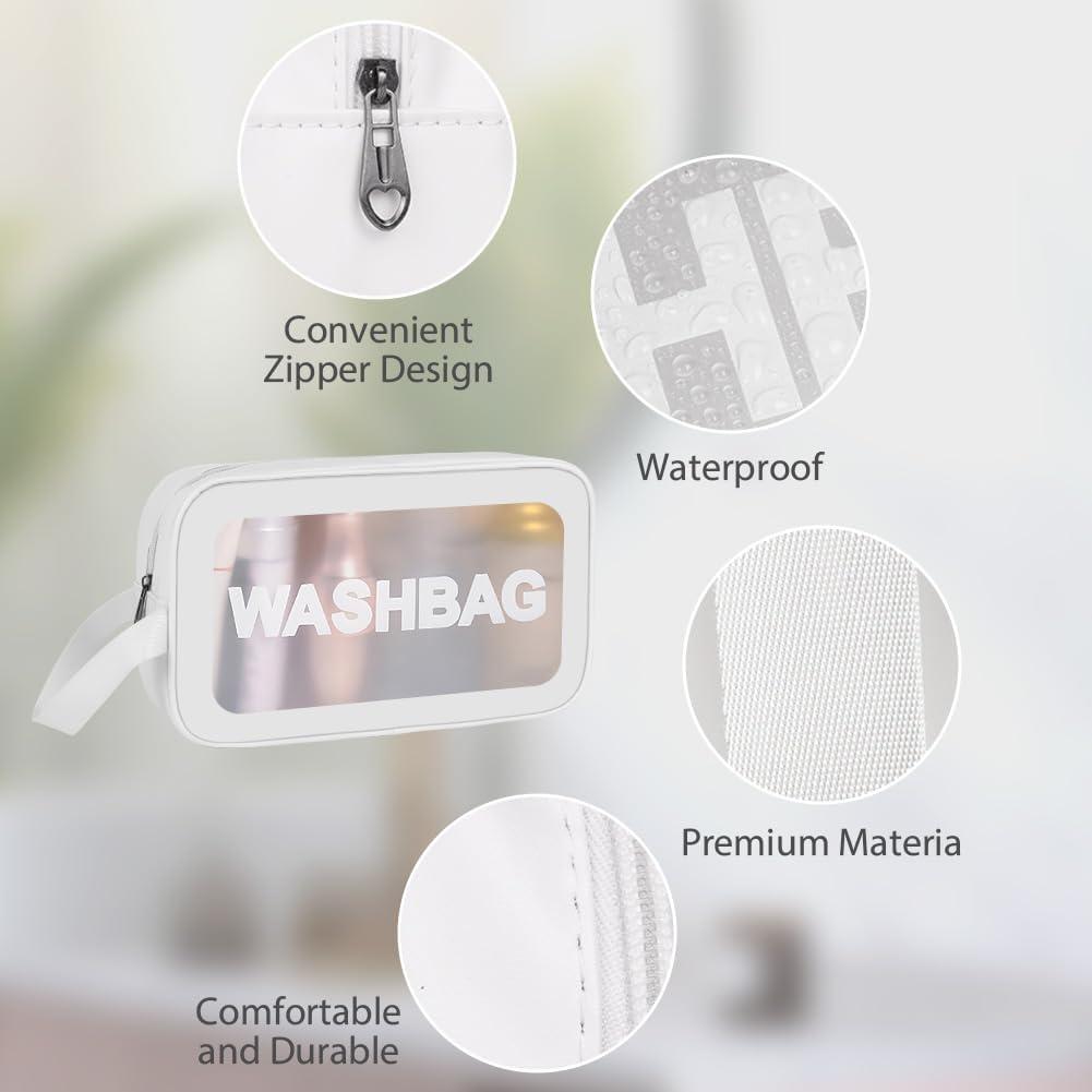 Portable Makeup Organizer Bag WASHBAG-White Large(SA2405-121) Cosmetic Pouches Apricot