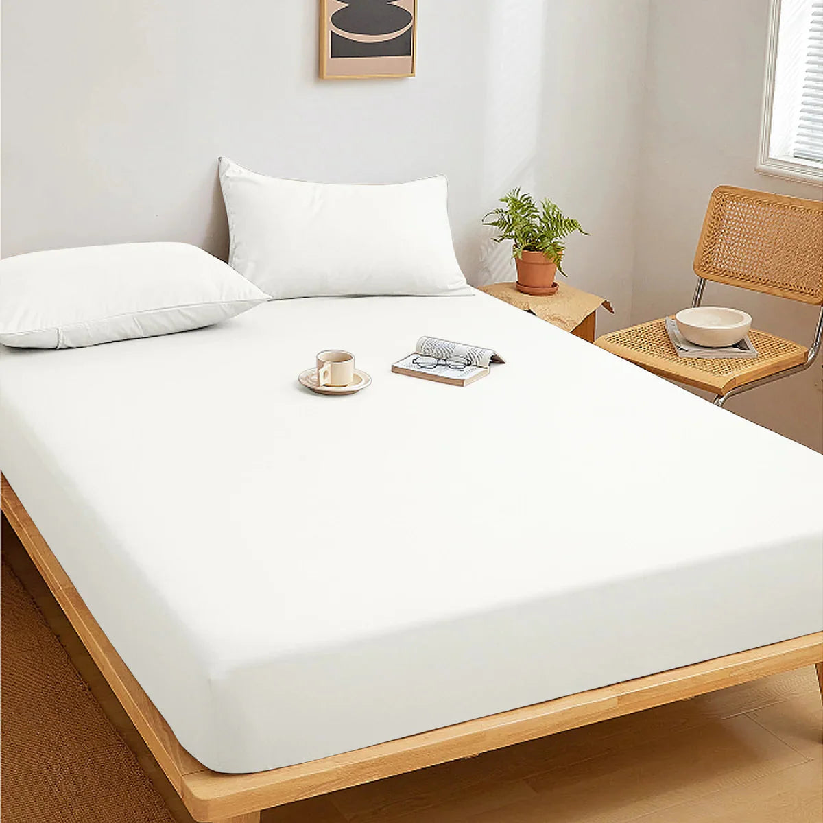 Fitted Bed Sheet-Ivory Fitted Sheets Apricot