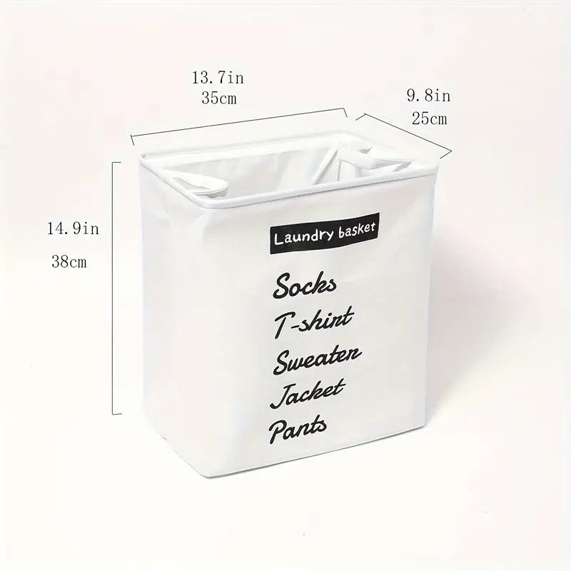 Rectangular Eva Collapsible Laundry Basket(14266)-White Apricot