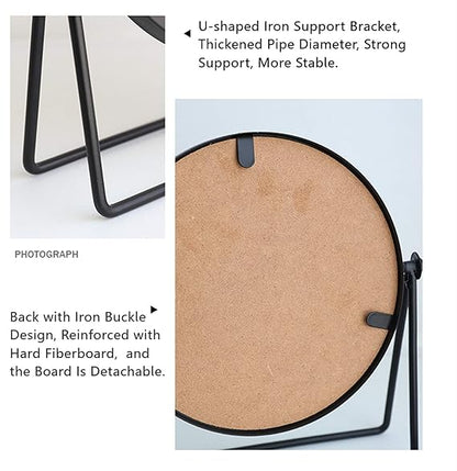 Rotatable Black Vanity Mirror-14295(SA2405-158) Mirror Apricot