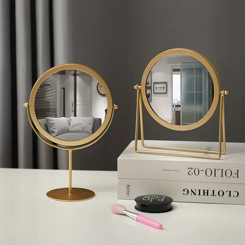 Rotatable Golden Vanity(14294) Mirror-(SA2405-157) Mirror Apricot