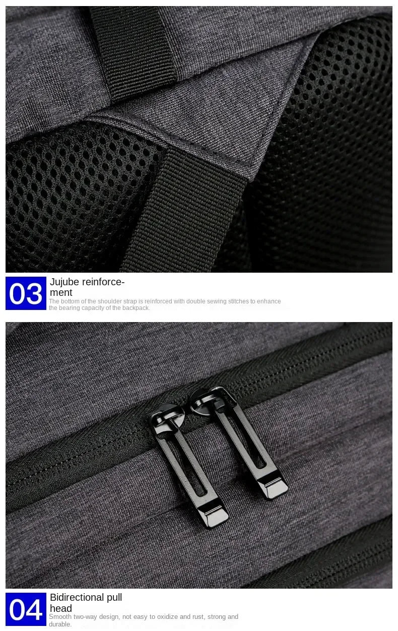 Large Capacity Multifunctional Extensible Rechargeable Hand-held Backpack-SA2408-271 Laptop Bag Apricot