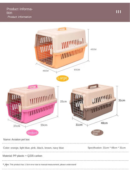 Portable Pet Carrier-SA2408-316 Mirror Apricot