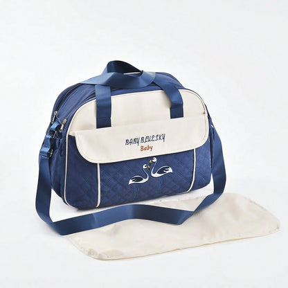 Multi function Mommy Bag with Large Capacity-SA2408-273(Blue) Blankets Apricot