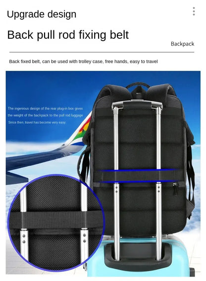 Large Capacity Multifunctional Extensible Rechargeable Hand-held Backpack-SA2408-271 Laptop Bag Apricot