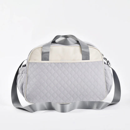 Multi function Mommy Bag with Large Capacity-SA2408-273(Grey) Blankets Apricot