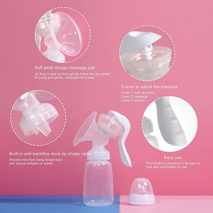 Manual Silicone Breast Pump-SA2408-188 Blankets Apricot