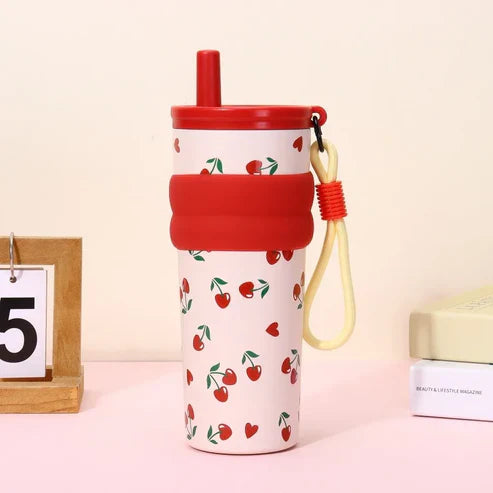 Stainless Steel Insulation Cup (SA2510-153)Cherries Tumbler Apricot