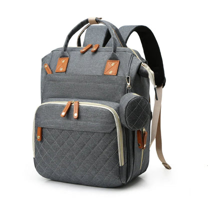Large Diaper Backpack-SA2408-274(Grey) Blankets Apricot