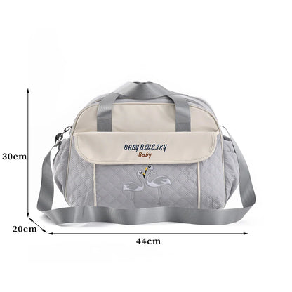 Multi function Mommy Bag with Large Capacity-SA2408-273(Grey) Blankets Apricot
