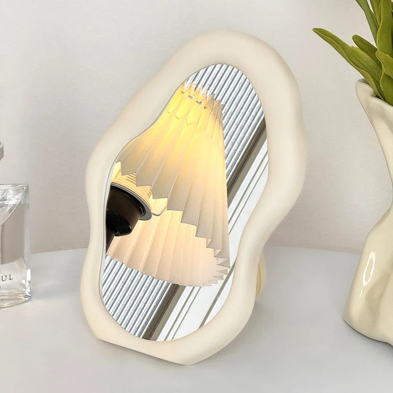 Cloud Makeup Mirror With Stand-SA2408-210 Mirror Apricot